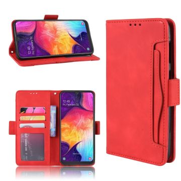 Moderne Leder Geldhülle für Samsung Galaxy A50 / Samsung Galaxy A50s / Samsung Galaxy A30s - Rot