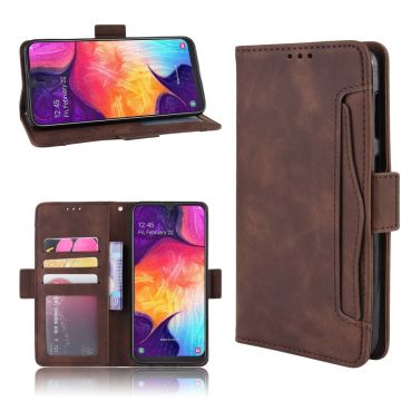 Moderne Leder Geldhülle für Samsung Galaxy A50 / Samsung Galaxy A50s / Samsung Galaxy A30s - Braun