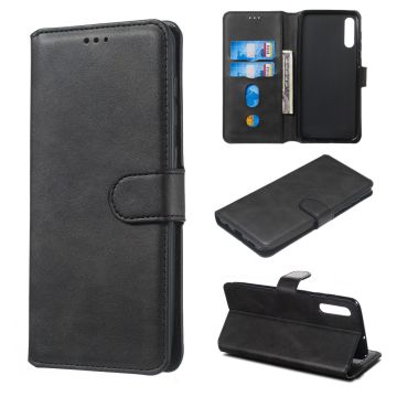 Classic Wallet Leather Stand Phone Protective Shell for Samsung Galaxy A50/A50s/A30s - Black