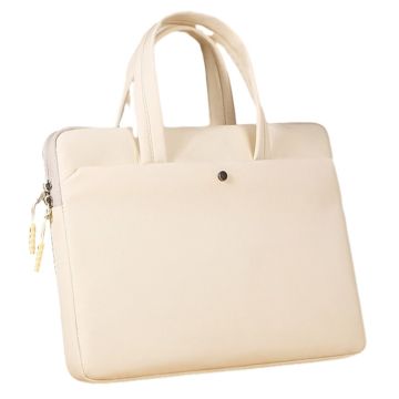 C81-13-13.3 " Laptoptasche Tragbare Notebooktasche mit Plüschfutter Businees Aufbewahrungstasche - Beige