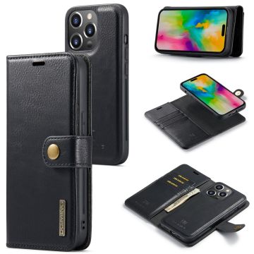 DG.MING iPhone 16 Pro Max 2-in-1 brieftasche hülle - Schwarz