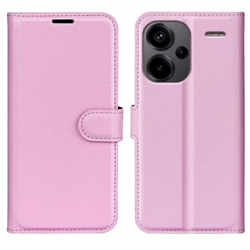 Klassische Xiaomi Redmi Note 13 Pro Plus Flip Hülle - Rosa