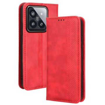 Bofink Vintage Xiaomi 14 Leder hülle - Rot