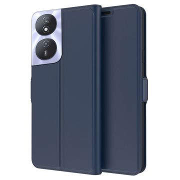 Glatte und dünne Premium-PU-Ledertasche für Honor Play 50 Plus - Blau