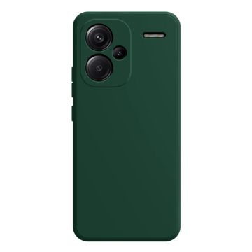 Mit Mikrofaser gefütterte, weiche Gummi-Handyhülle für Xiaomi Redmi Note 13 Pro Plus - Dunkelgrün