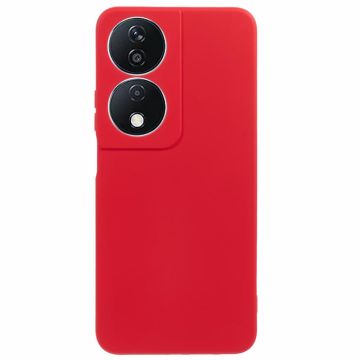 Mit Mikrofaser gefütterte, weiche Gummi-Handyhülle für Honor X7b / Honor Play 50 Plus - Rot