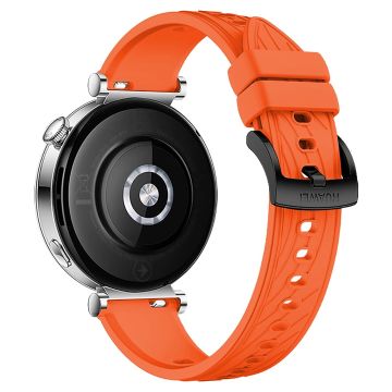 KALEBOL Huawei Watch GT 4 41mm / Garmin Venu 3S / Asus Zenwatch 3 WI503Q Silikonarmband 18mm - Orange / Schwarz