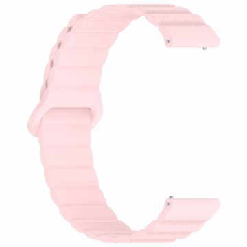 Huawei Watch GT 3 42mm / GT 3 Pro 43mm Universal 20mm Armband Dot Pattern Magnetic Silicone Band - Rosa