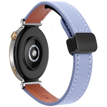 Samsung Galaxy Watch 20mm Magnetschließe Slim Microfaser Lederarmband - Lila