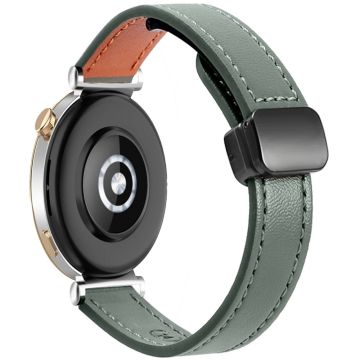 Samsung Galaxy Watch 20mm Magnetschließe Slim Microfaser Lederarmband - Avocado Grün