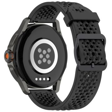 Xiaomi Watch S4 Sport Silicone 22mm Multiple Holes Breathable Watch Strap - Black