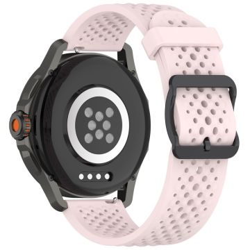 Samsung Galaxy Watch FE 40mm / Watch7 44mm / 40mm Silicone 20mm Multiple Holes Breathable Watch Strap - Light Pink