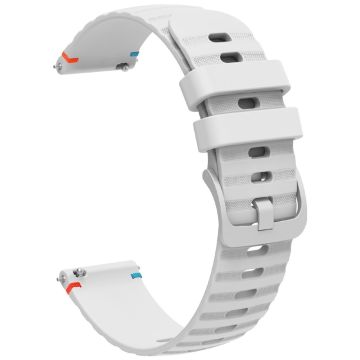 Huawei Watch GT 4 41mm / Garmin Venu 3S / Garmin Forerunner 265S Universal 18mm Silicone Watch Strap - White