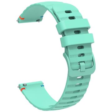 Huawei Watch GT 4 41mm / Garmin Venu 3S / Garmin Forerunner 265S Universal 18mm Silicone Watch Strap - Teal Green