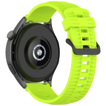 KALEBOL 20mm Watch Strap for Huawei Watch GT 3 42mm / GT 3 Pro 43mm Tire Texture Silicone Wrist Band - Lime