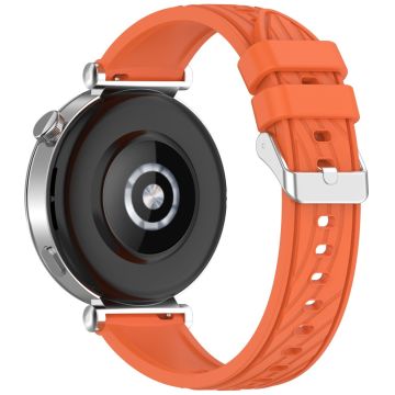 Huawei Watch GT 3 42mm / Samsung Galaxy Watch7 / 6 / 5 / 4 / 5 Pro armband 20mm Textured Silicone Band - Orange