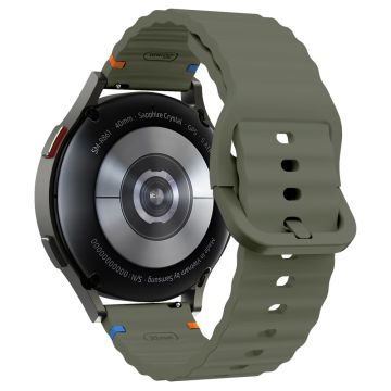 20mm Silikonband Garminactive 5 / Garmin vivoactive 5 / Venu Sq Wave Design Uhrenarmband - Army Green