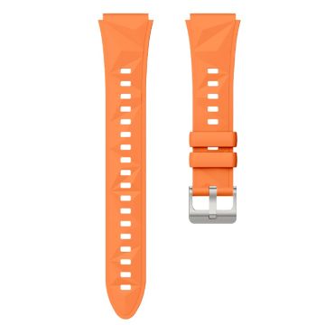 18mm Armband Huawei Watch GT 5 41mm / GT 4 41mm / Garmin Venu 3S Rhombus Muster Universal Silikon Uhrenarmband - Orange