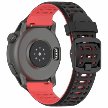 Coros Pace 2 / Apex 2 / Apex 42mm Silikonarmband Dual Color 20mm Uhrenarmband - Schwarz / Rot