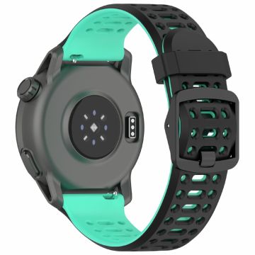 Coros Pace 2 / Apex 2 / Apex 42mm Silikonarmband Dual Color 20mm Uhrenarmband - Schwarz / Seeblau