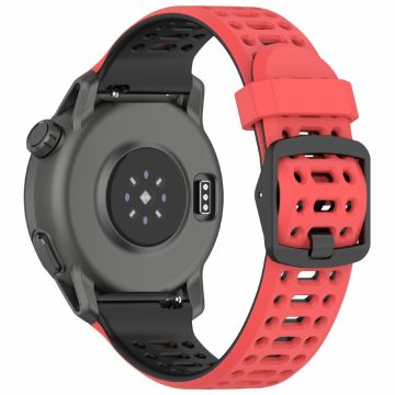 Coros Pace 2 / Apex 2 / Apex 42mm Silikonarmband Dual Color 20mm Uhrenarmband - Rot / Schwarz