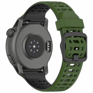 Coros Pace 2 / Apex 2 / Apex 42mm Silikonarmband Dual Color 20mm Uhrenarmband - Army Green / Schwarz