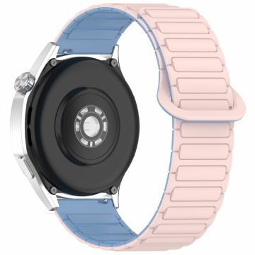 Huawei Watch GT 5 Pro 46mm / GT 5 46mm / Watch 4 / Samsung Galaxy Watch3 45mm Silikonband 22mm Magnetisches Uhrenarmband - Pink / Blau