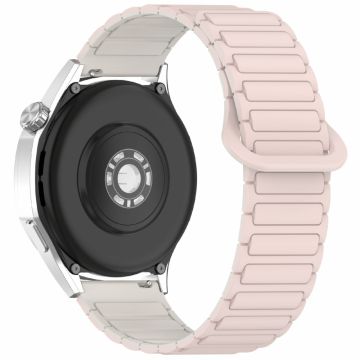 Huawei Watch GT 5 Pro 46mm / GT 5 46mm / Watch 4 / Samsung Galaxy Watch3 45mm Silikonband 22mm Magnetisches Uhrenarmband - Pink / Starlight