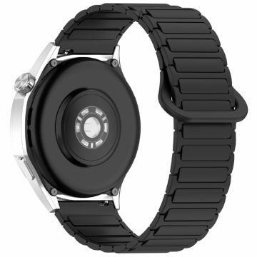 Huawei Watch GT 5 Pro 42mm / GT 5 41mm / GT 4 41mm / Garmin Venu 3S / Forerunner 265S Silikonband 18mm Magnetisches Uhrenarmband - Schwarz