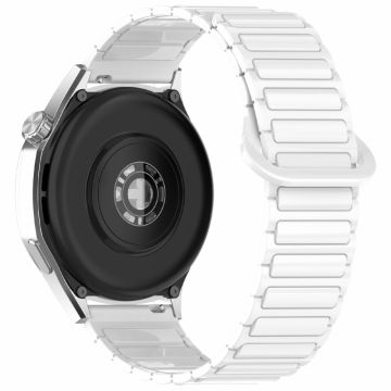 Huawei Watch GT 5 Pro 42mm / GT 5 41mm / GT 4 41mm / Garmin Venu 3S / Forerunner 265S Silikonband 18mm Magnetisches Uhrenarmband - Weiß