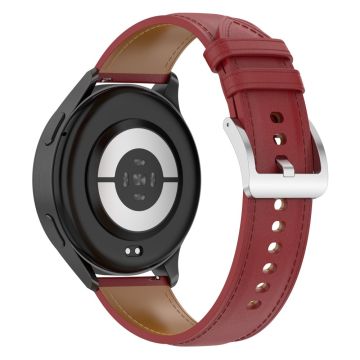 20mm Uhrenarmband Huami Amazfit Active / GTR Mini / Bip 3 / Bip 3 Pro Echtes Rindslederarmband mit Schnellverschluss - Rot