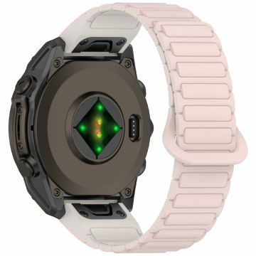 22mm Silikonband Garmin Fenix 8 47mm / Fenix E 47mm / Fenix 7 / Descent G1 Quick Release Magnetic armband - Pink+Starlight