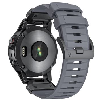 22mm Fluorkautschuk-Armband Garmin Fenix 8 47mm / Fenix E 47mm / Quatix 7 Pro Universal Uhrenarmband - Grau