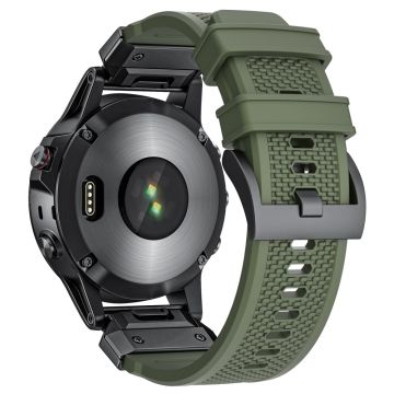 22mm Gummiband Garmin Fenix 8 47mm / Fenix E 47mm / Quatix 7 Pro Universal Uhrenarmband - Armeegrün