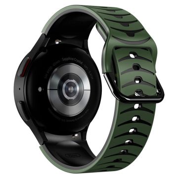 Silikonband Samsung Galaxy Watch7 44mm 40mm / Watch FE 40mm / Watch6 44mm 40mm Dual Color armband - Army Green+Black