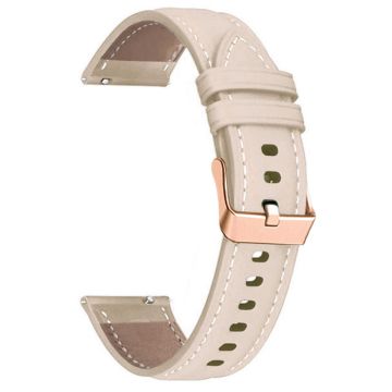 18mm PU-Lederarmband Huawei Watch GT 5 Pro 42mm / GT 5 41mm / GT 4 41mm Rose Gold Buckle Watchband - Apricot