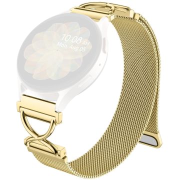 Samsung Galaxy Watch 42mm Milanese Band Galvanisiertes Edelstahl Magnetisches Uhrenarmband mit X-förmigem Anschluss - Gold