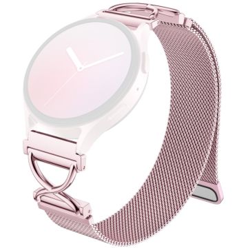 Samsung Galaxy Watch 42mm Milanese Band Galvanisiertes Edelstahl Magnetisches Uhrenarmband mit X-förmigem Anschluss - Rose Pink