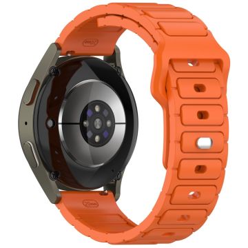 Silicone Strap Samsung Galaxy Watch7 44mm 40mm / Watch6 44mm 40mm / Watch6 Classic 47mm 43mm Universal 20mm Watch Band - Orange