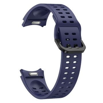 Samsung Galaxy Watch7 / Watch6 / Watch 5 44mm 40mm Silicone Watch Band Double Hole Button Strap - Midnight Blue