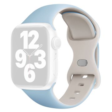 KALEBOL Silikonband Apple Watch Series 10 46mm Butterfly Schnallenband - Himmelblau + Starlight