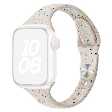 KALEBOL Silikon Uhrenarmband Apple Watch Series 10 46mm Buntes Flockenband - Starlight