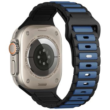 KALEBOL Silikon Uhrenarmband Apple Watch Series 10 46mm - Blau + Schwarz