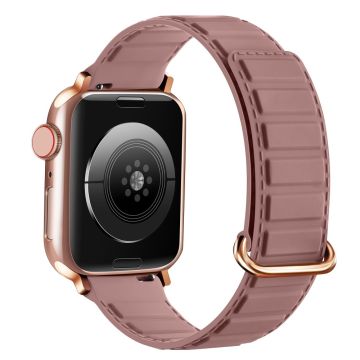 Silikonarmband Apple Watch Series 10 46mm Magnetschnalle Uhrenarmband - Rouge Pink