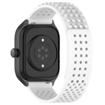 KALEBOL 20mm Silikonarmband Samsung Galaxy Watch6 Classic 47mm / 43mm / Huawei Watch GT 3 Pro 43mm Flaches Push Type Uhrenarmband - Weiß