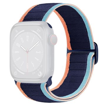Uhrenarmband Apple Watch Series 10 42mm Elastisches Nylon Figure-8 Schnallenarmband - Dunkles Marineblau