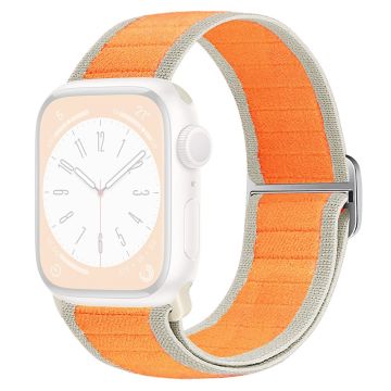 Uhrenarmband Apple Watch Series 10 42mm Elastisches Nylon Figure-8 Schnallenarmband - Orange