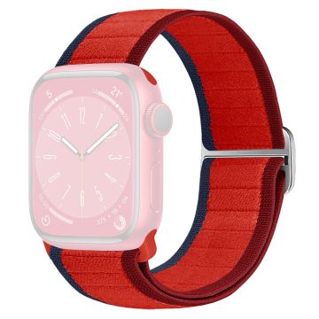 Uhrenarmband Apple Watch Series 10 46mm Elastisches Nylonband mit Figure-8-Schnalle - Rot