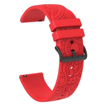 Garmin Vivomove / Samsung Gear Sport / Pebble 2 / Huawei Watch 2 Patten Silikonband 20mm Uhrenarmband - Rot