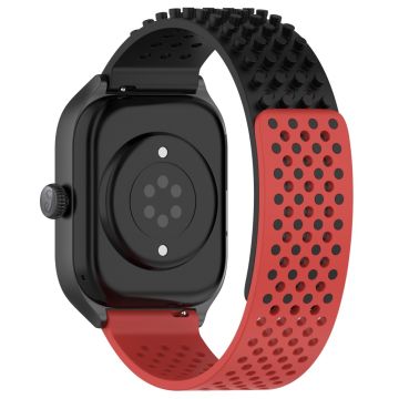 Garmin vivoactive 5 / GarminActive 5 / Venu Sq 2 Silikonarmband 20mm Atmungsaktives Uhrenarmband - Schwarz / Rot